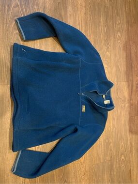 L.L. Bean Men's Deep Blue Half-Zip Fleece Pullover